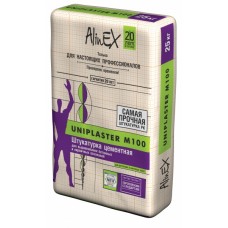 Alinex штукатурка цементная Uniplaster М100/25кг